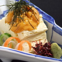 生湯葉うに添え
