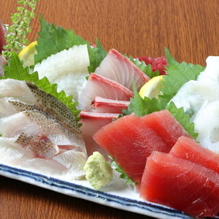 豊洲直送。季節の魚介を活かした料理で舌鼓