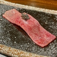 鉄板焼き 牛鳴 - 炙り握り