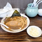 中華そば わた辺 - 限定カツオの中華そばと刻み玉ねぎ