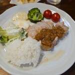 キッチン ブルー グローブ - 再びワンプレート