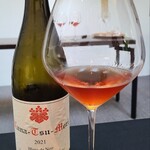 日本料理 TOBIUME - お酒④ナナツモリ・ブラン・ド・ノワール・ドメーヌ・タカヒコ2021(白ワイン、ドメーヌ・タカヒコ、北海道)
      葡萄品種:ピノ・ノワール100％【貴腐菌が付いた葡萄を粒単位で収穫して使用】