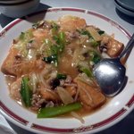 悠苑 - 揚げ豆腐海鮮煮込み