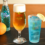 寿司Bar 魚呂場 - 豊富なドリンクをオリジナルグラスで乾杯