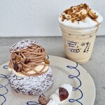 2KOTI - 【2024.10】モンブランのざくざくシュークリーム(税込750円)、さつまいもキャラメルミルク・ICE(税込700円)