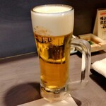 自遊庵 ねぎぼうず - 一杯目の生ビール(一番搾り)