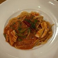 Le Comptoir de シャンパン食堂 - ケンサキイカのパスタアラビアータ