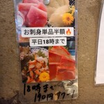 魚のてっぺん - 店内貼紙