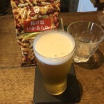 麹町いづみや しろ - あがりビール・揚げ塩いかあられ 
