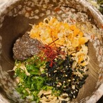 鯛そば のり - 鯛にぼ和え玉400円