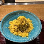 おかもと - 5皿目
      からすみ蕎麦（大盛り）