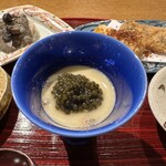 おかもと - 実山椒の茶碗蒸し、キャビア