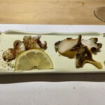 鮨 まさ希 - イカげそと鮑