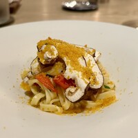 Itsuki - 松茸　白ミル貝のパスタ　唐墨　柚子