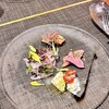 trattoria l'mante izumi - 前菜四種　魚系二種、鴨、チーズ
