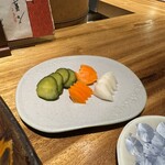 メデ・イタシ - しっかり漬かった自家製ぬか漬け｡