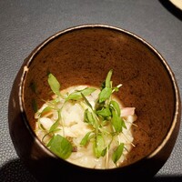日本のイタリア料理店 sai - 北寄貝とゴボウ　乳製品を使わないリゾット