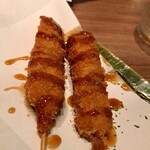 海鮮と寿司と焼き鳥 個室居酒屋 喰海 - 串カツ、、、衣厚いです