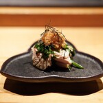 とり茶太郎 - ホロホロ鳥ささみと春菊、山わさび大根おろし