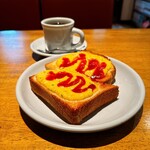 サンタフェ - 日替わりモーニング　エッグトースト