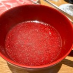 しゃぶせん - ※　「中華麺」は、1杯目は塩と胡椒のみで塩味のスープを楽しみ、2杯目はお醤油ダレを薄めていただいた。