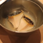 三谷 - 千倉のアワビ　鮑の内臓エキス漬け　Castell del Remei ODA Blanc Dosmil12　(2014/04)