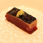 三谷 - 那智勝浦の鰹ステーキ　Pommard Las Vignots 1999 Chantal Lescure　(2014/04)