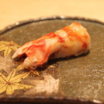 三谷 - 江戸前の車海老　 貴礼 特別純米 無濾過生原酒　(2014/04)