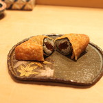 三谷 - 干瓢いなり寿司　小布施ワイナリー Sogga Pere et Fils Numero Six(６号酵母） 2013 美山錦　(2014/04)