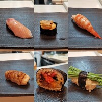 松寿司 - しめの太巻きの後さらに芽ねぎを注文