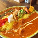 Merci - 「クリーミィゴマチキン」＆「豚コマトマトカレー」