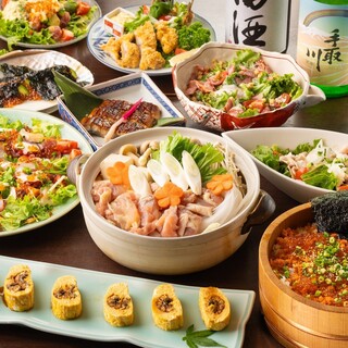 メインが選べるコース料理必見！水炊き鍋、寄せ鍋、牛もつ鍋等！