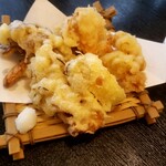 手打ちそば 小松屋 - キノコの天ぷら