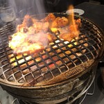 焼肉ホルモン 風土. - モモ、片面焼きでOK