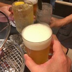 焼肉ホルモン 風土. - 乾杯！