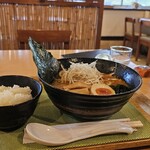農家食堂はるな - ネギ味噌ラーメン+小ライス
