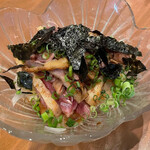 博多料理 もつ鍋 とりふく - 薩摩地鶏のタタキ