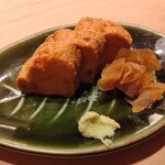 すしやのたい悟 - 鮟肝の肝、奈良漬け添え