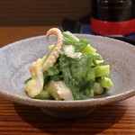 桶家乃隠居 - わけぎと剣先イカぬた和え