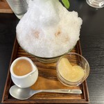 冨来屋本舗 別館 - かき氷(with誕生日でサービスしてくれた果物の桃)