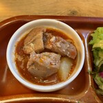 たまごの鶴田 - ・・「たまごライスプレート(¥1000)」の惣菜アップ②。