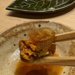 すしやのたい悟 - あん肝煮付けと、奈良漬け　合うんですよ〜！