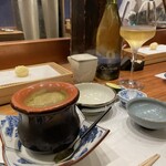 天婦羅 みやしろ - ワインと一緒に