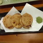 居酒や　すし忠 - 蓮根挟み揚げ ¥450（税込）