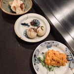 鉄板料理 らくだ - 箸休め？的に合計4つ