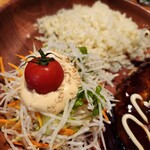 びっくりドンキー - 月見ハンバーグデイッシュ、米はカリフラワー
