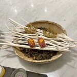 Maison DIA Mizuguchi - お口取り - 和牛､アオサのクッキー