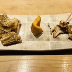 鮨 一二郎 - 甘鯛松笠揚げ  玉  ホッキ貝