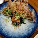 青海 - 食べかけですが、例の厚揚げ。美味しすぎて写真が後になりました(^_^;)