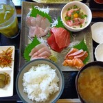 わ楽 - お刺身五種盛りお刺身五種盛り定食